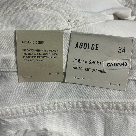 NWT AGOLDE Parker Vintage Cutoff shorts in dough - Picture 7 of 10